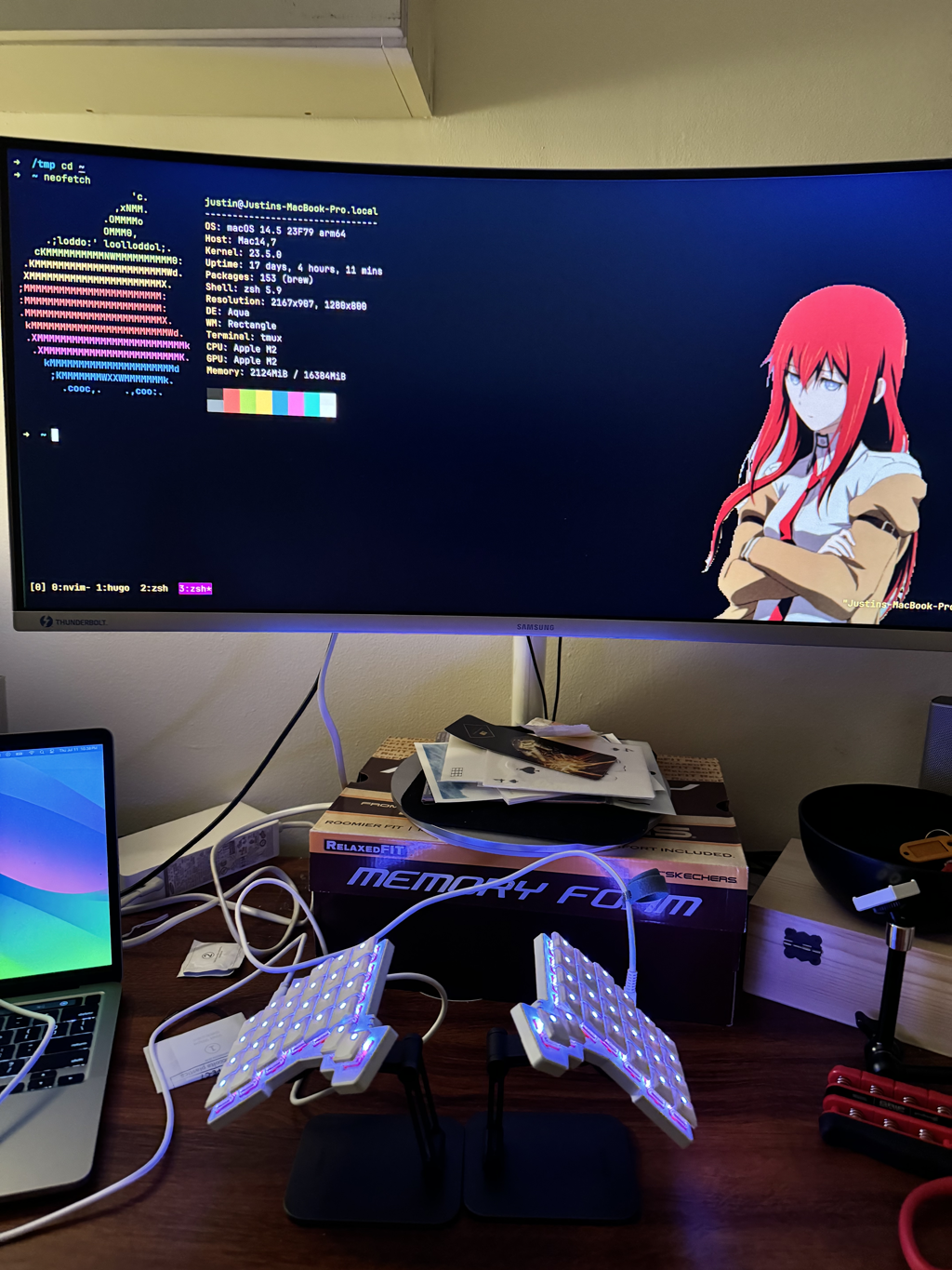 ergonomic setup